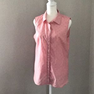 Talbots sleeveless oxford